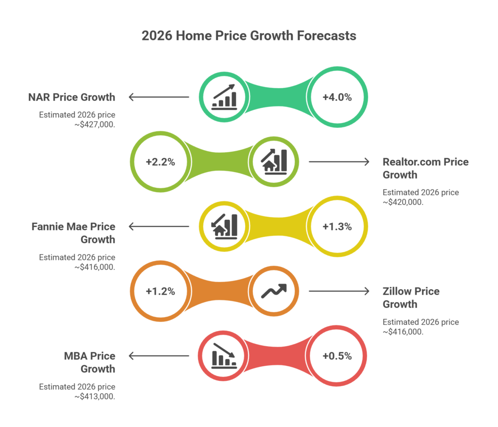2026 U.S. Home Price Growth Predictions Chart
